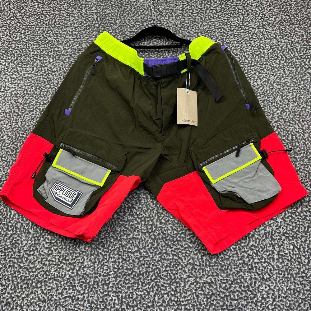 AlphaStyle Mervin Hiking Shorts Men XXL Dark‎ Olive Colorblock Outdoor New 38